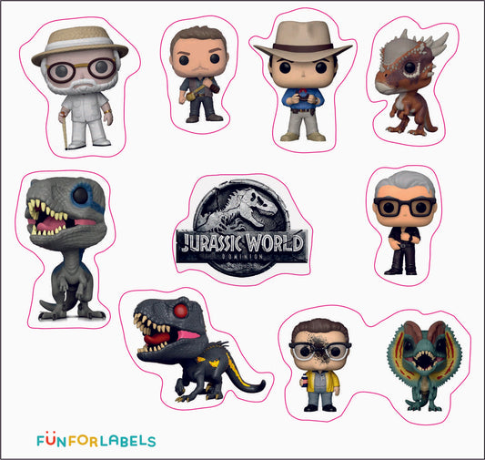 Stickers Jurassic Park Personajes