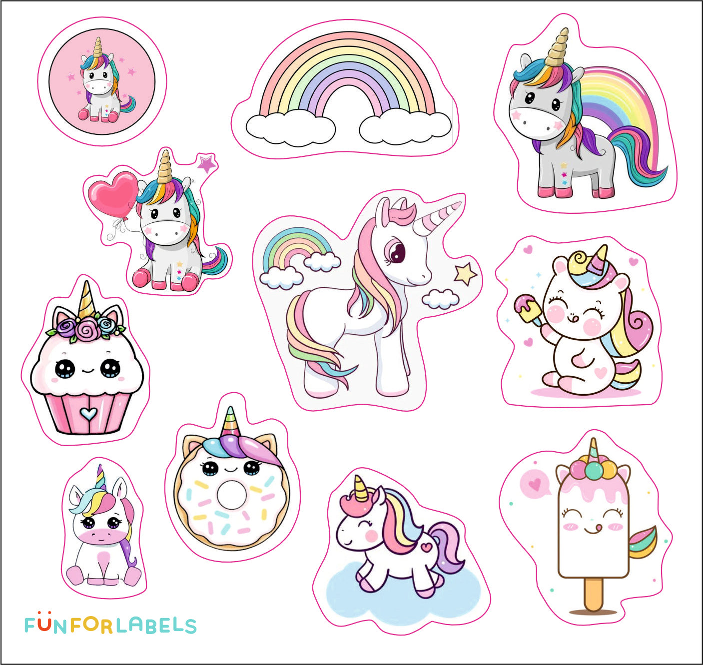 Stickers Unicornios